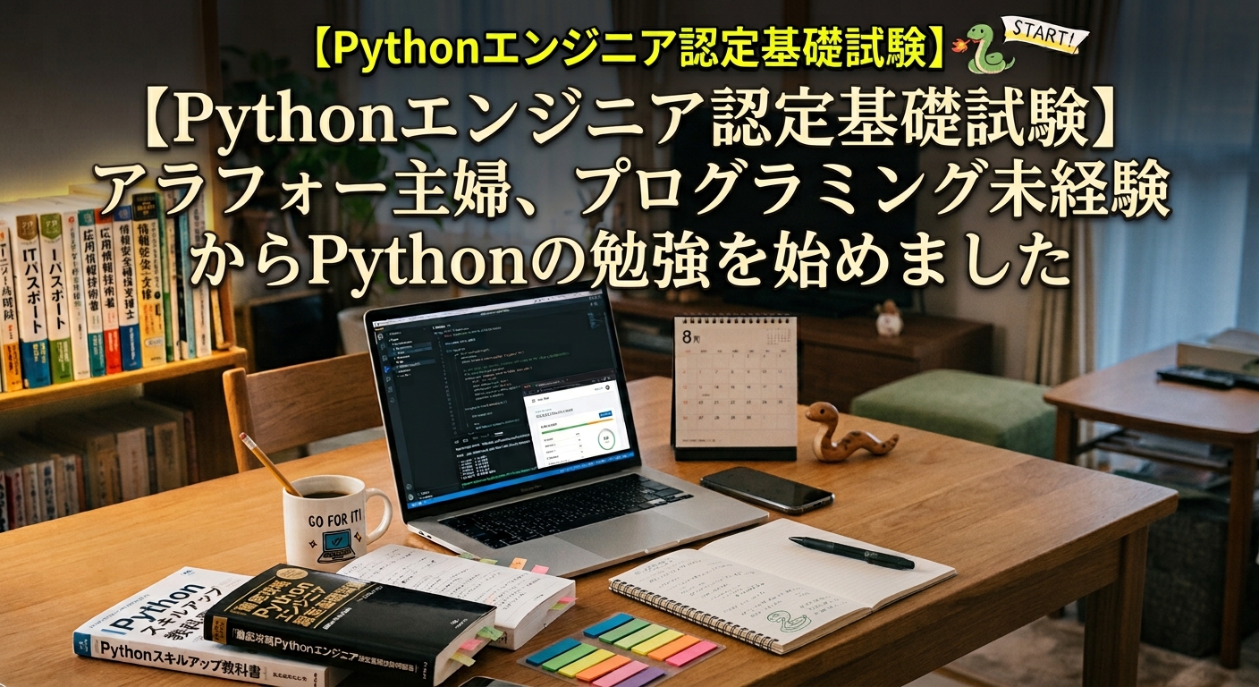 アラフォー主婦がpythonに挑戦する記事の画像