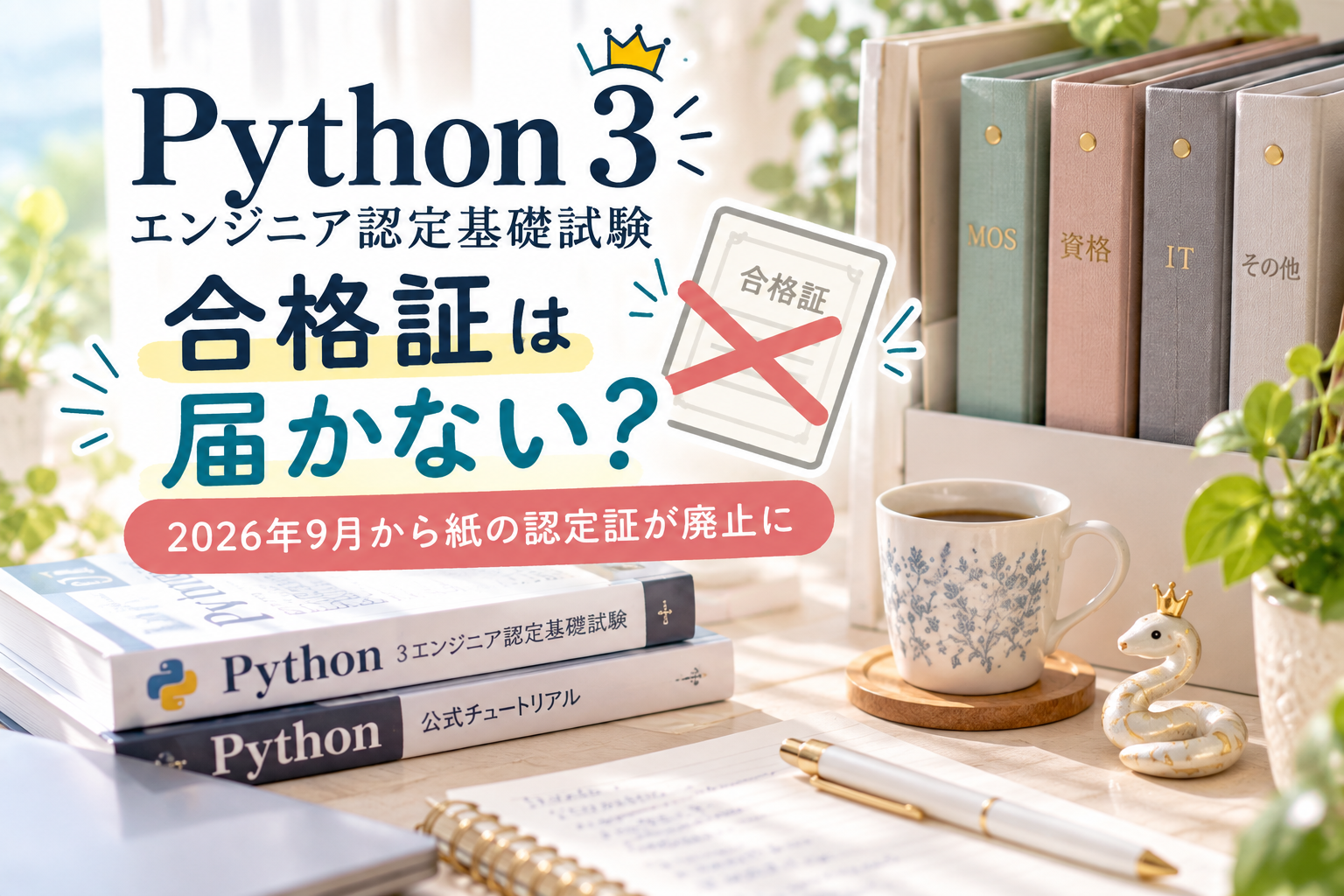 python試験合格証は届かない？